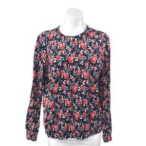 Monoprix Multicolor Floral Print Crew Long Sleeve Sweater Sweatshirt Top Size XL